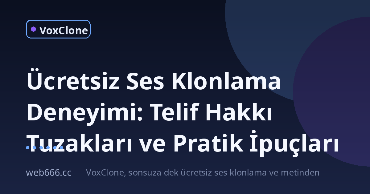 İlk Kez Ücretsiz Ses Klonlama Denedim, Neredeyse Telif Hakkı Batağına Saplanıyordum